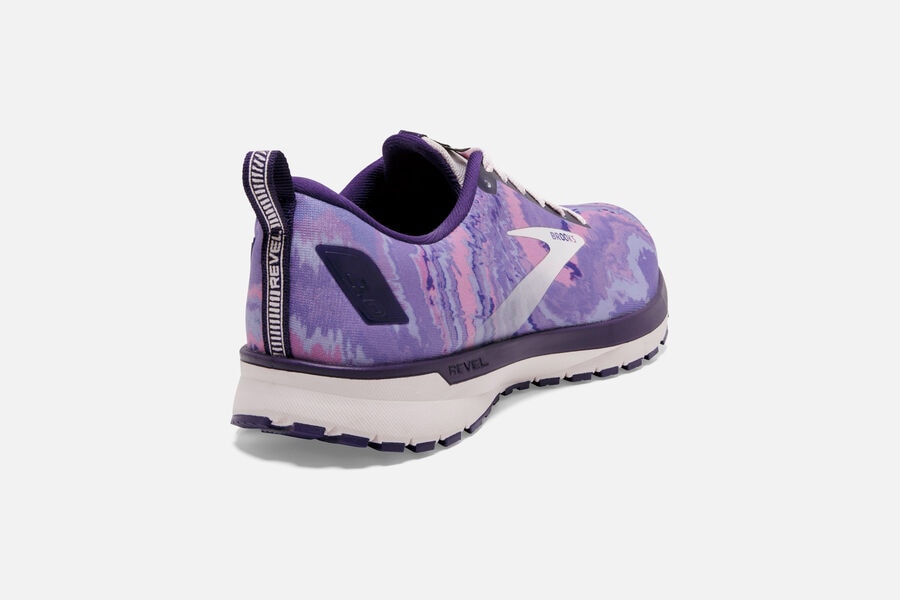 Revel 4 Road Brooks Running Shoes NZ Womens - Purple/Silver/Pink - WCBQVM-839